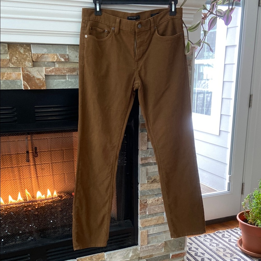 Brown Straight-Leg Pants